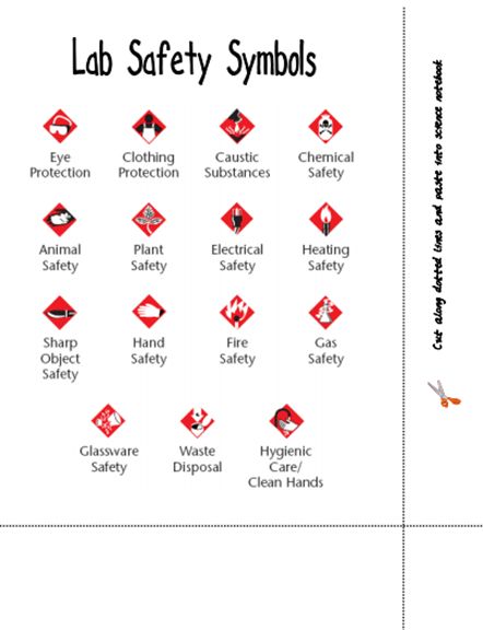 Here's A Page Identifying Lab Safety Symbols