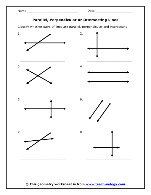 Parallel, Perpendicular, Intersecting