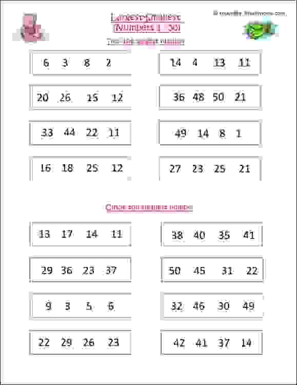 Maths Worksheets For Grade 1 Kids To Arrange The Numbers In