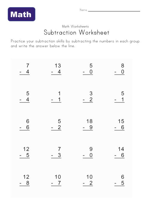 Worksheet Math Kids
