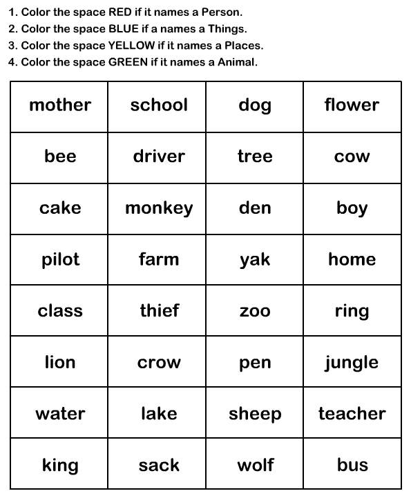 Fun Worksheets For Learning English