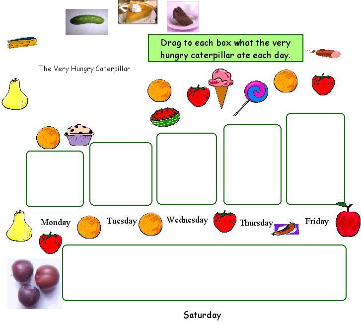The Very Hungry Caterpillar Worksheets