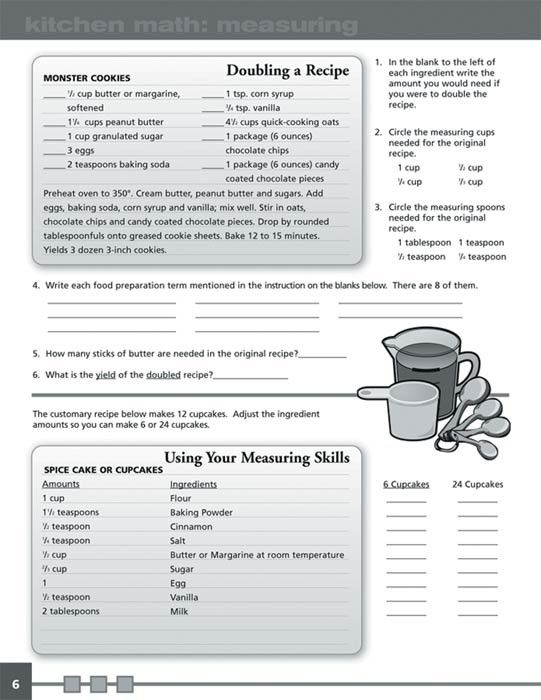 Kitchen Math Workbook