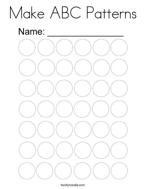 Make Abc Patterns Coloring Page