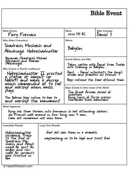 Bible Study Worksheets From Heart Of Wisdom