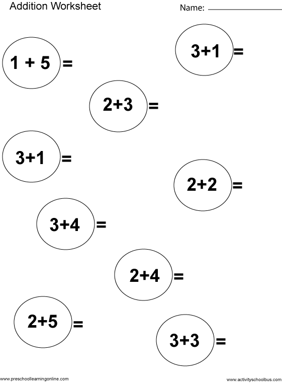 First Grade Math Worksheets