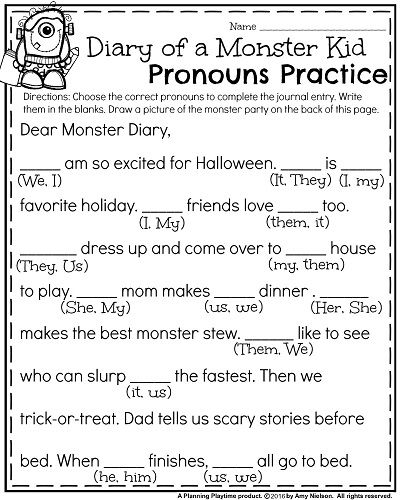 October First Grade Worksheets