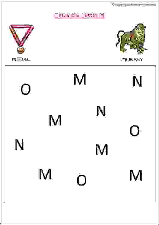 English Letter Recognition Worksheets For Nursery Kids To