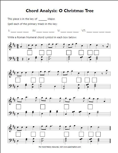 Chord Analysis Worksheets