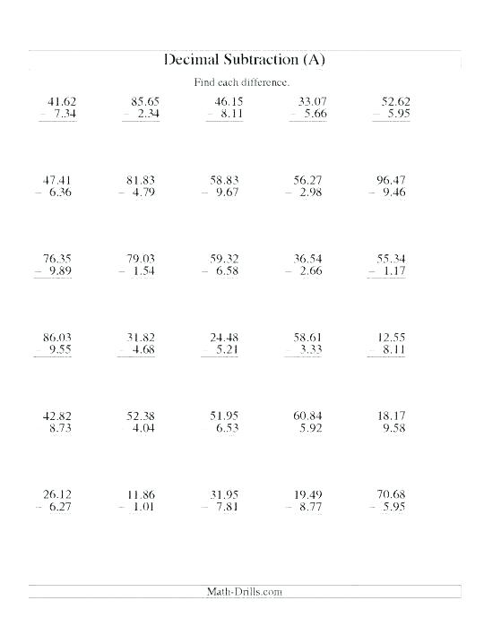 Basic Decimals Worksheets Decimal Addition Expanded Form And
