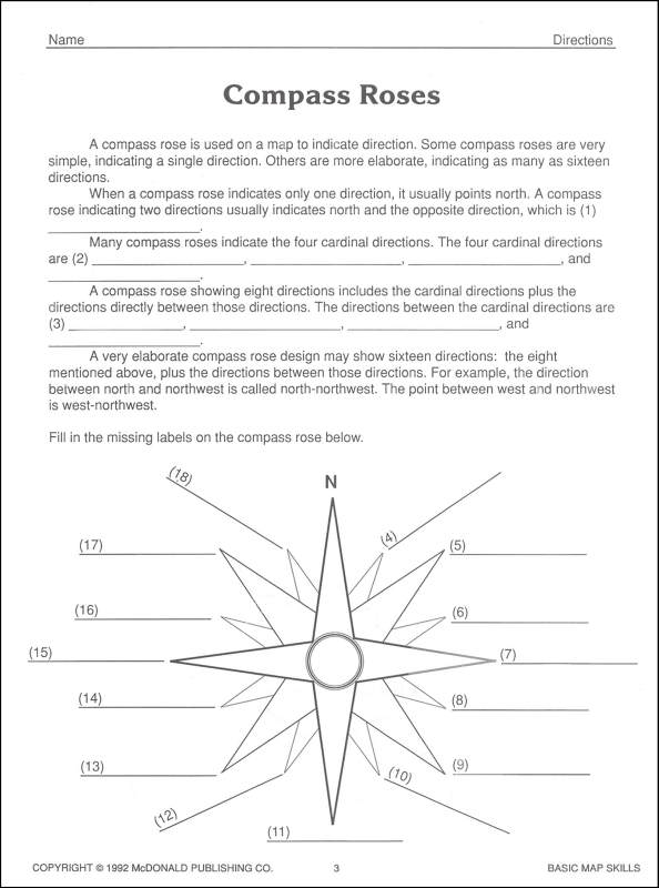4th Grade Map Skills Worksheets