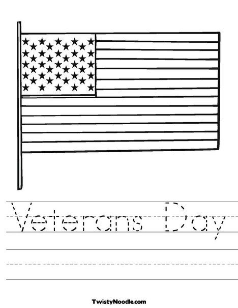 Veterans Day Worksheet From Twistynoodle Com