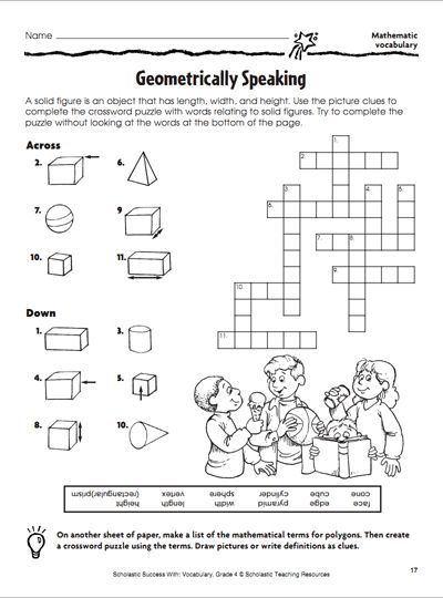 Geometrically Speaking  Crossword Puzzle