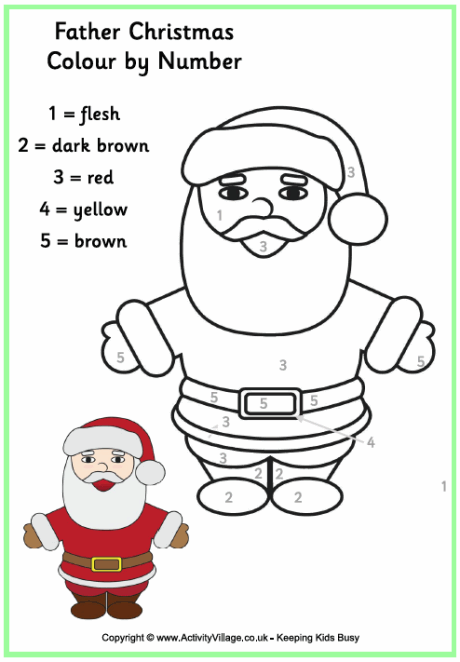 Christmas Colour By Number