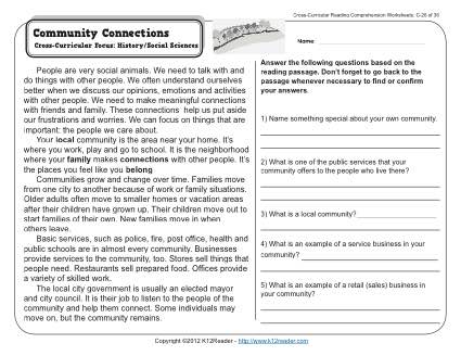 Free Printable 3rd Grade Reading Worksheets  Reading