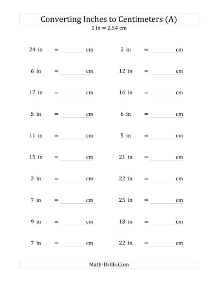 Measurement Worksheets