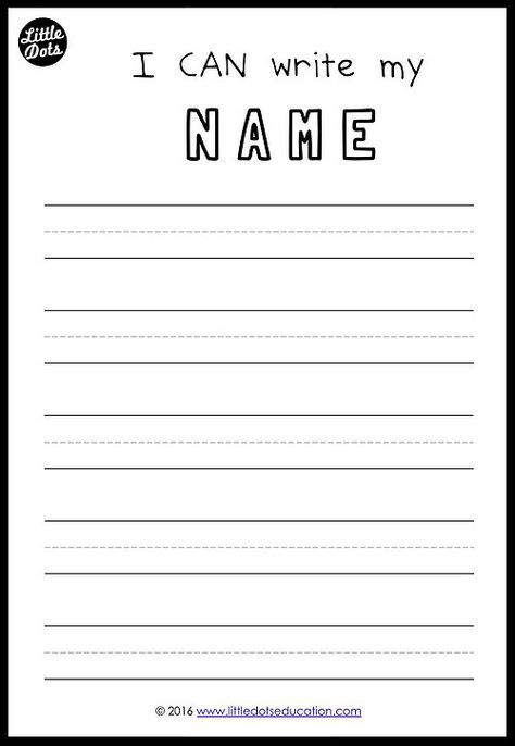 Free Printable To Practice Writing Your Names For Preschool, Pre