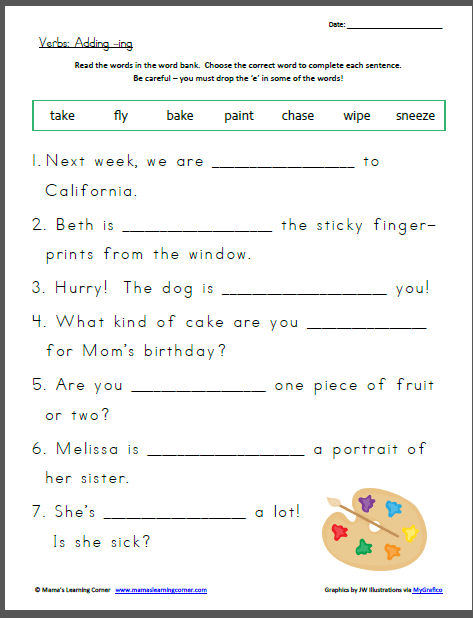 Verbs  Adding