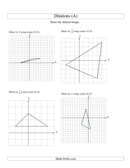 Dilation Worksheets Kuta