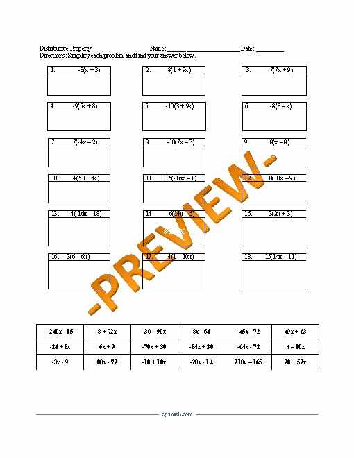 Distributive Property Worksheet 4th Grade Distributive Property