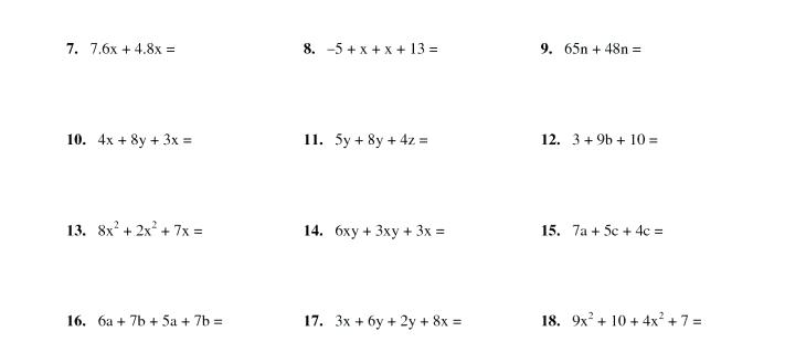 Distributive Property Worksheets 8th Grade Distributive Property