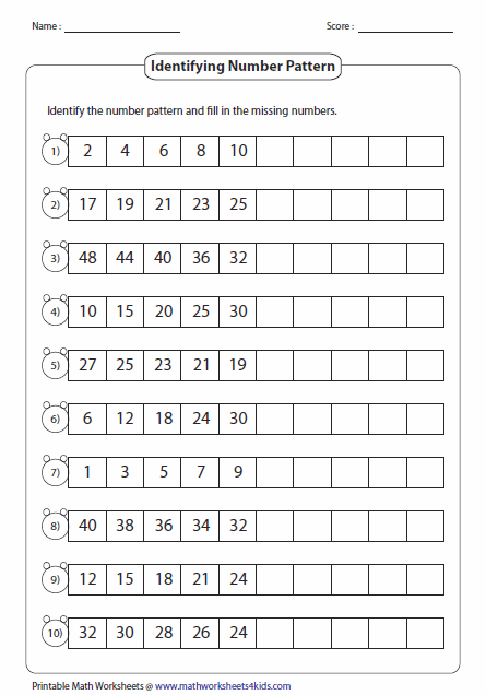 Standard Number Pattern