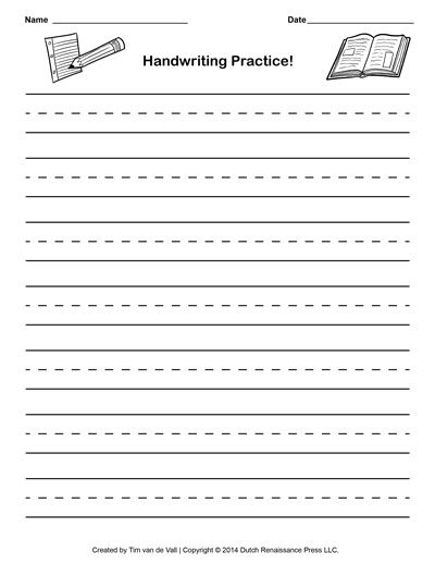 Handwriting Paper Template