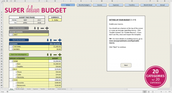 Excel Budget Spreadsheet Annual Xls Worksheet User Friendly Photos