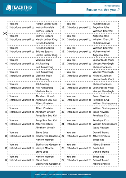 Greetings Making Introductions Esl Activities Worksheets Role
