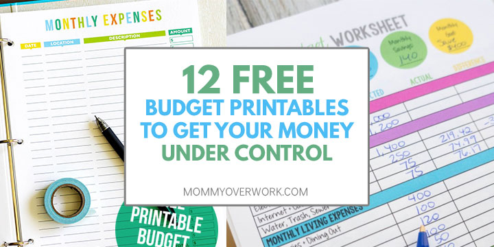 12 Free Printable Budget Worksheets To Get Control Of Your Money