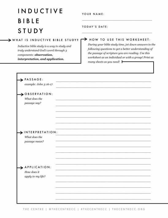 Printable Bible Study Worksheets â Bible Study Printables