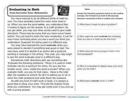 Evaluating In Math