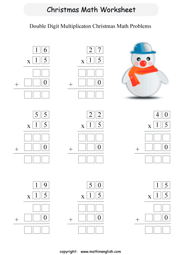 Printable Christmas Math Worksheets For Grade 4 Math Students | Free