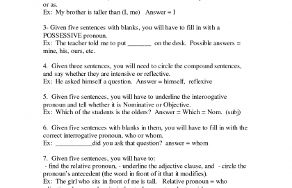 Grade 4 English Worksheets 7th Grade English Worksheets Printable