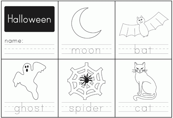 Halloween Worksheets For Preschool Cut And Paste Halloween