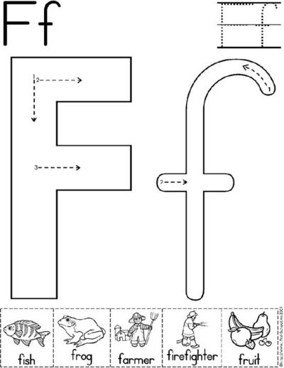 Letter F Worksheet   Preschool Items