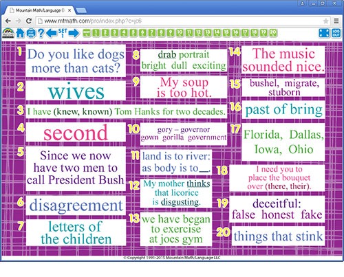 6th Grade Language Arts Daily Review For Interactive Whiteboard