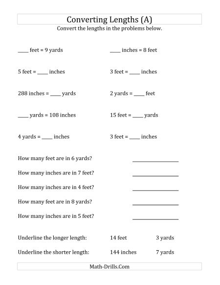 Measurement Worksheets