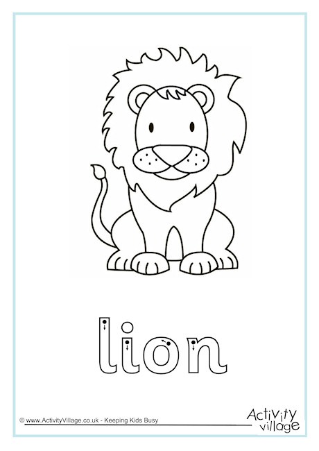 Lion Worksheets