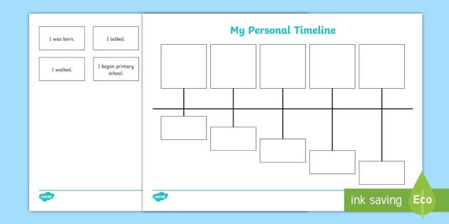 My Personal Timeline Worksheet   Worksheet
