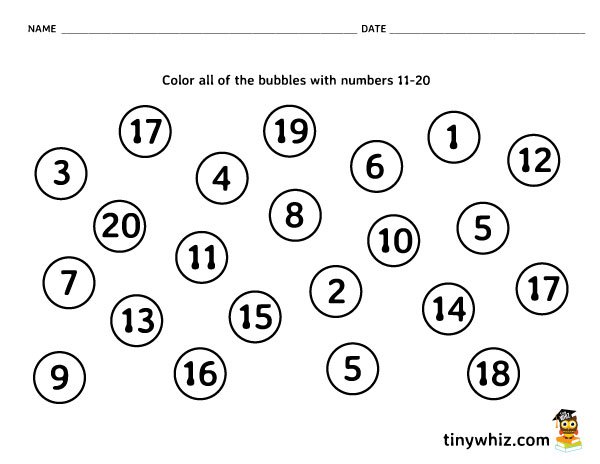 Pre K Math Worksheets Matching 6 To 10  1372010004921 â Math
