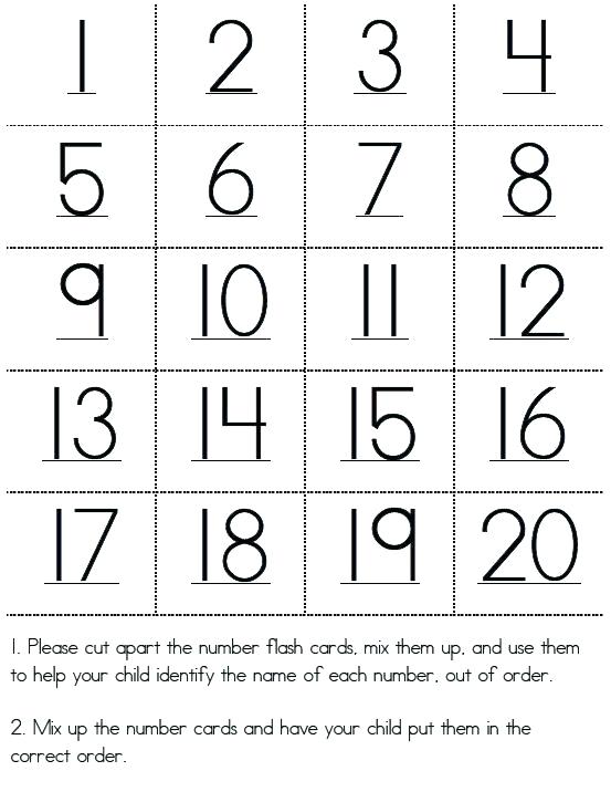 Number Recognition Worksheets Numbers 1 20 Pdf Free Counting