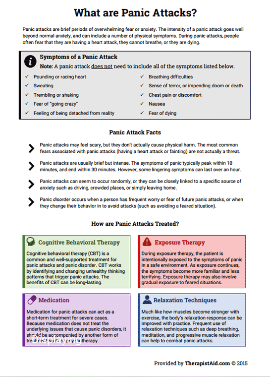 Panic Attack Info Sheet (worksheet)