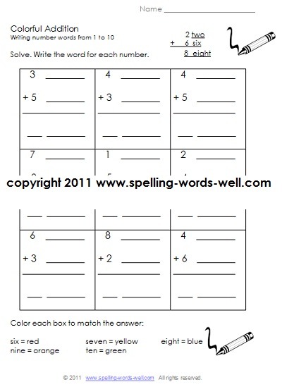 Printable First Grade Worksheets