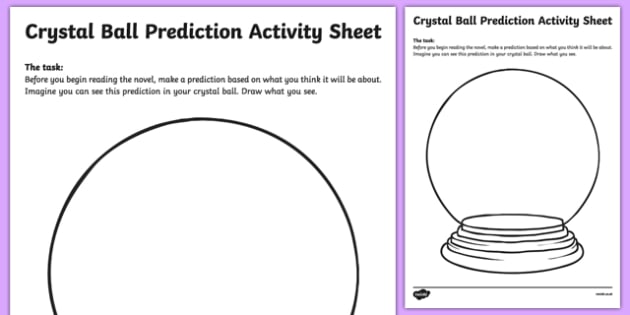 Crystal Ball Prediction Worksheet   Worksheet Pack