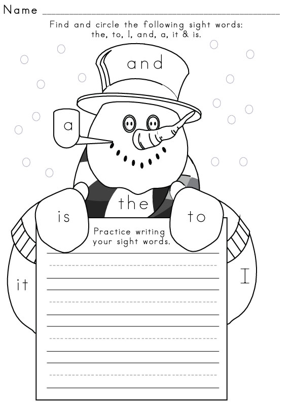 Free Sight Word Worksheets And Printables