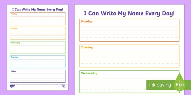 I Can Write My Name Handwriting Worksheet   Worksheet