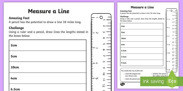 Measure A Line Worksheet   Worksheet
