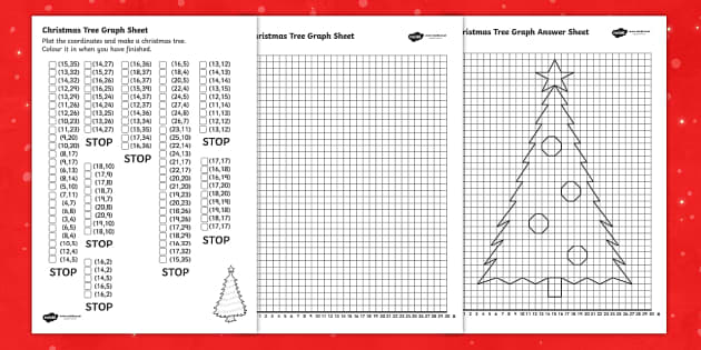 Christmas Tree Graph Worksheet