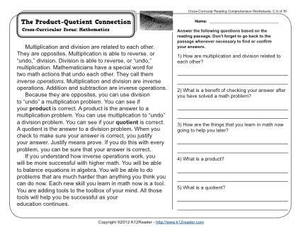 Free Printable 3rd Grade Reading Worksheets  Reading